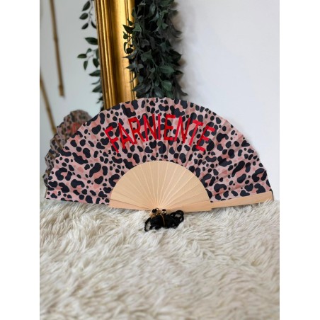 Eventail FARNIENTE Léopard Rose | Marina & Paloma