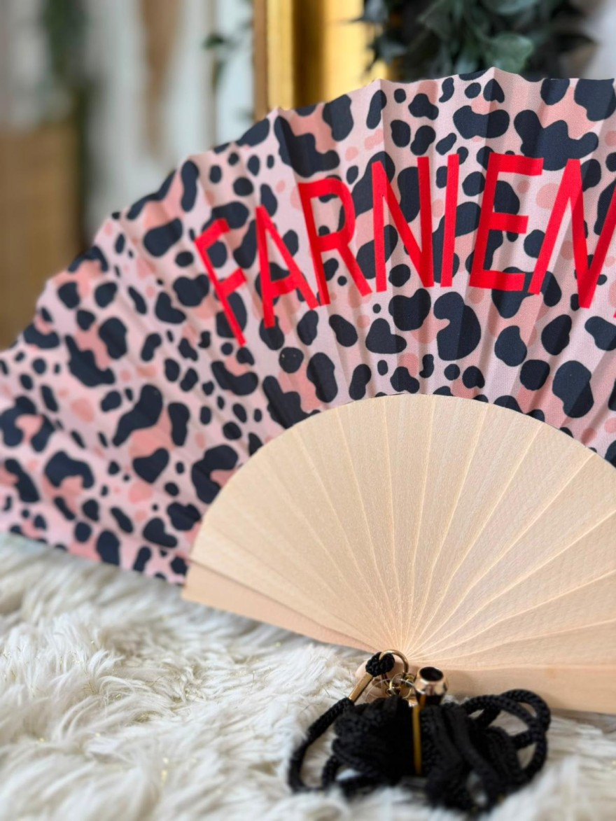 Eventail FARNIENTE Léopard Rose | Marina & Paloma