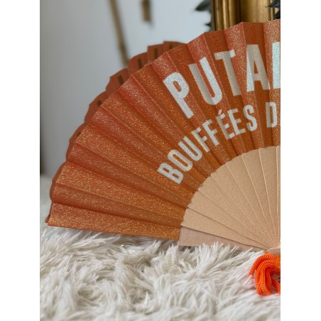 Éventail Pailleté Putain de Bouffées de Chaleur | Marina & Paloma