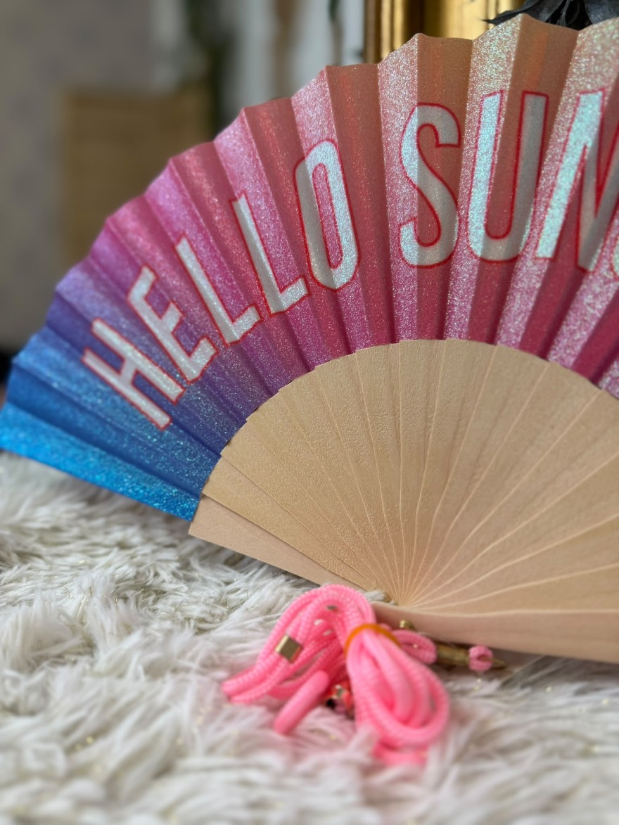 Éventail Pailleté Hello Sunshine | Marina & Paloma