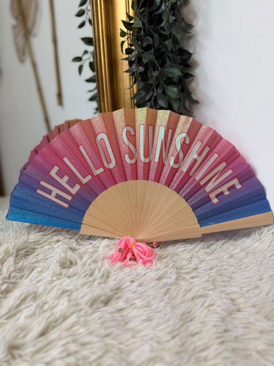 Éventail Pailleté Hello Sunshine | Marina & Paloma