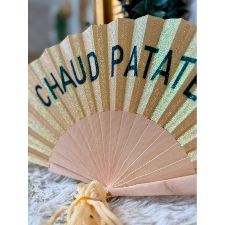 Éventail à Paillettes Chaud Patate Jaune | Marina & Paloma