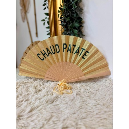 Éventail à Paillettes Chaud Patate Jaune | Marina & Paloma