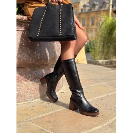 Botte Dorking Cristel D9339 Cuir Marron Talon 6 cm | Marina & Paloma