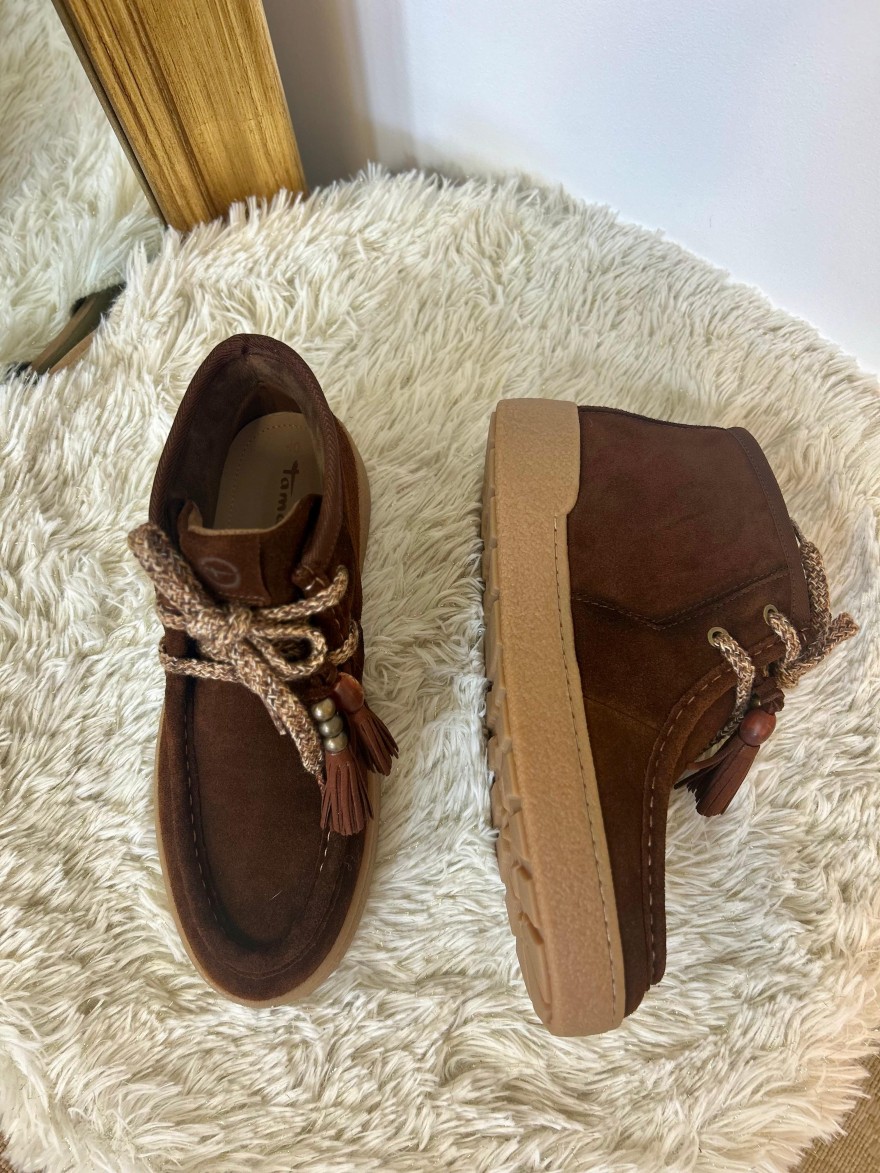 Derby Velour Tamaris Muscat 25406 cuir velours muscat | Marina & Paloma