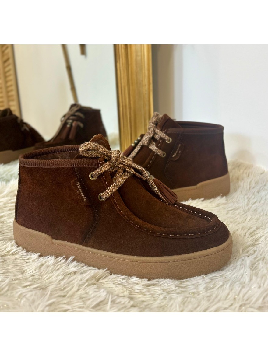 Derby Velour Tamaris Muscat 25406 cuir velours muscat | Marina & Paloma