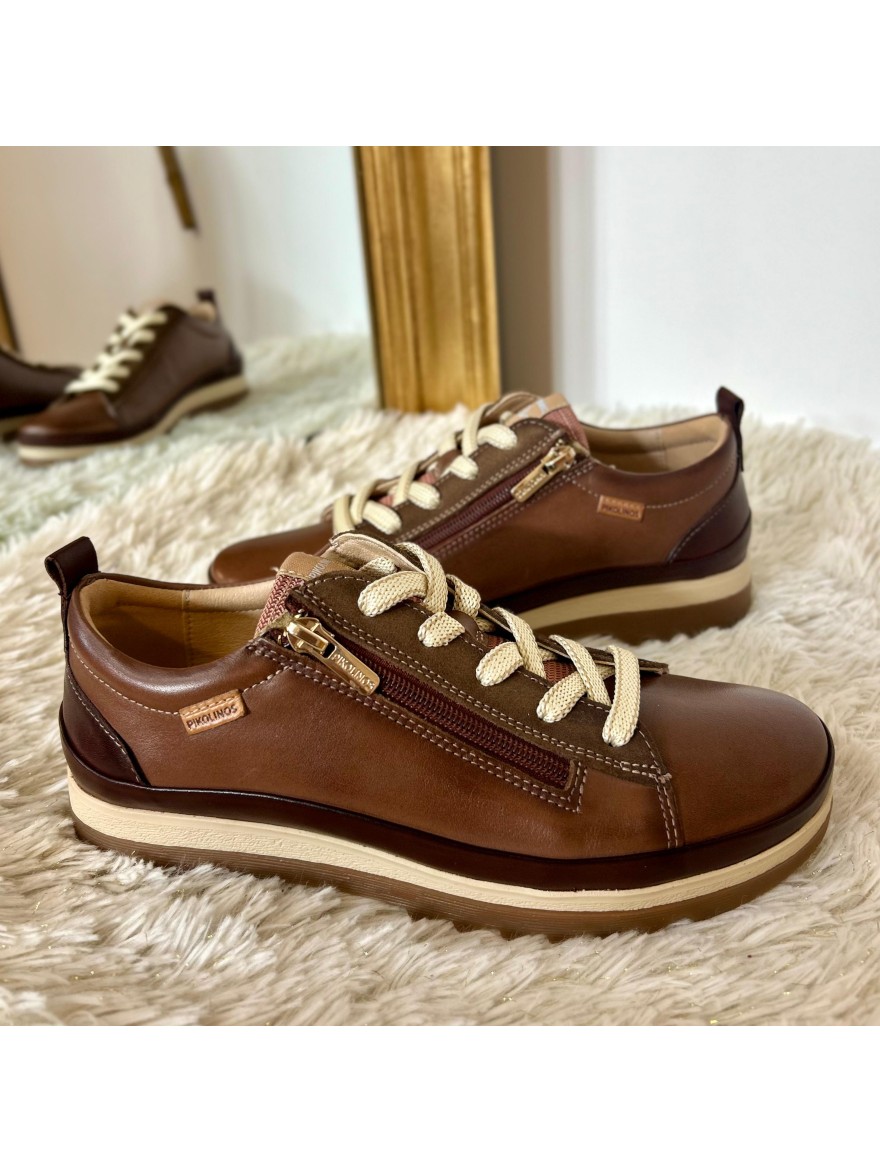 Basket Pikolinos Vigo W3W-6979C5 Marron Cuir & Memory Foam | Marina & Paloma