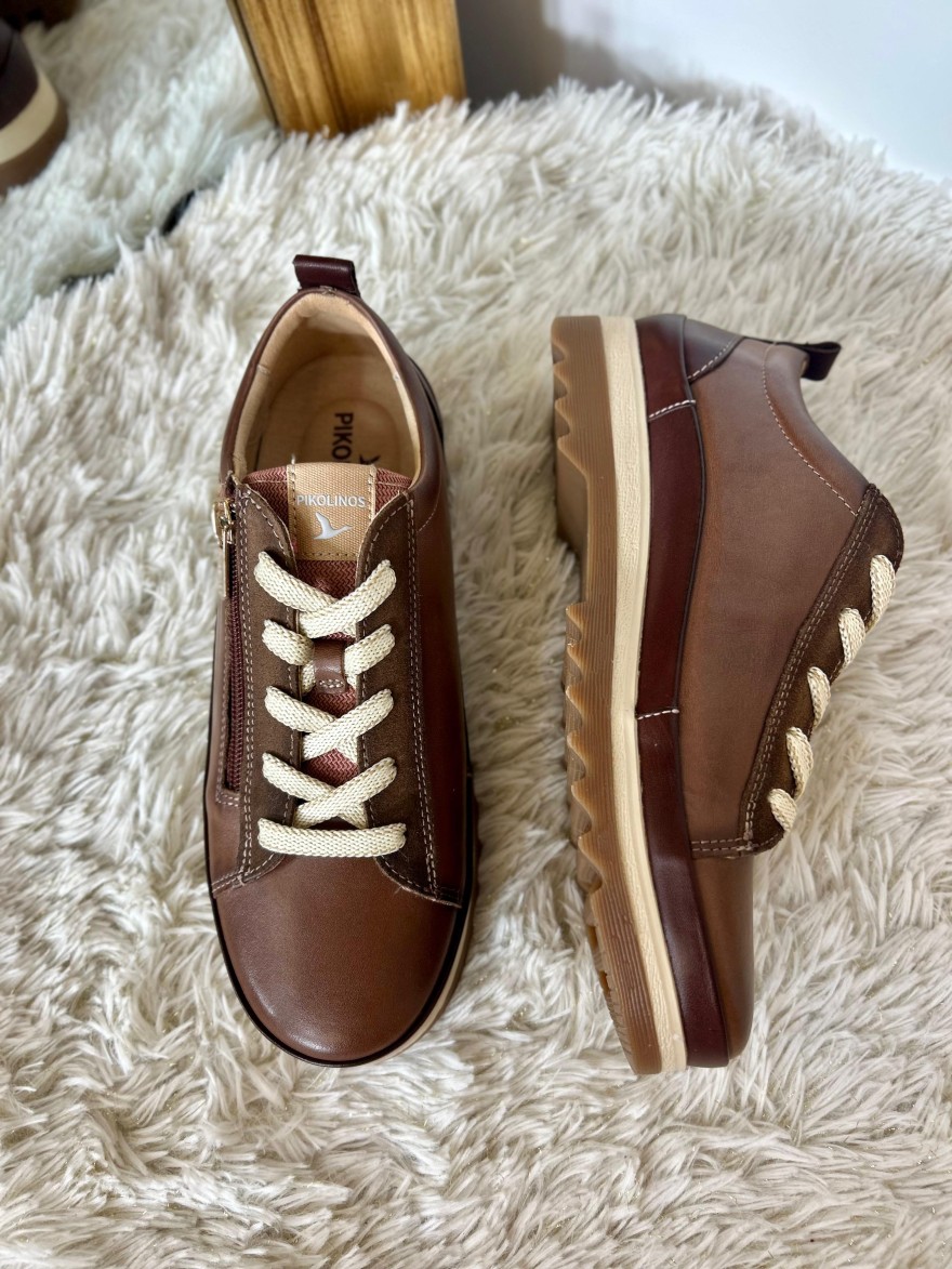 Basket Pikolinos Vigo W3W-6979C5 Marron Cuir & Memory Foam | Marina & Paloma