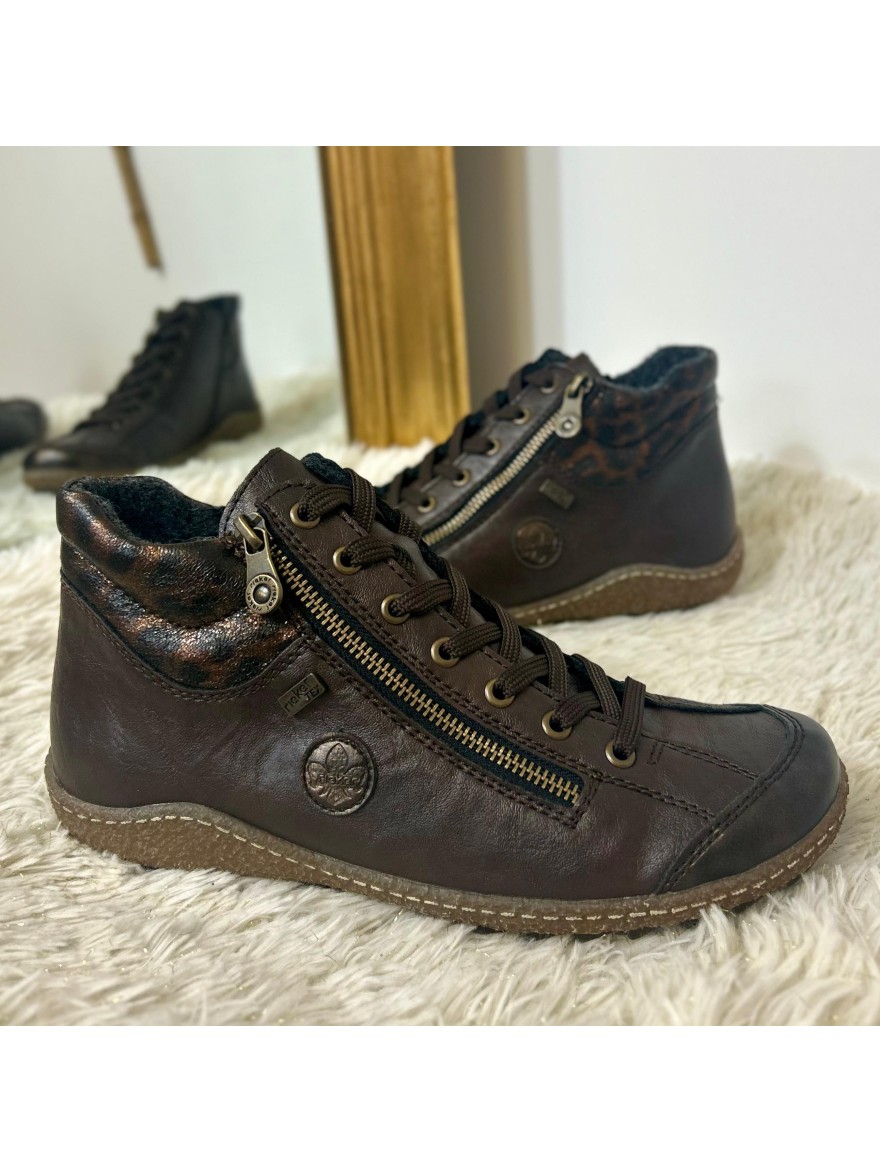 Basket Confort Rieker 52557-25 Marron & Lacets Élastiqués | Marina & Paloma