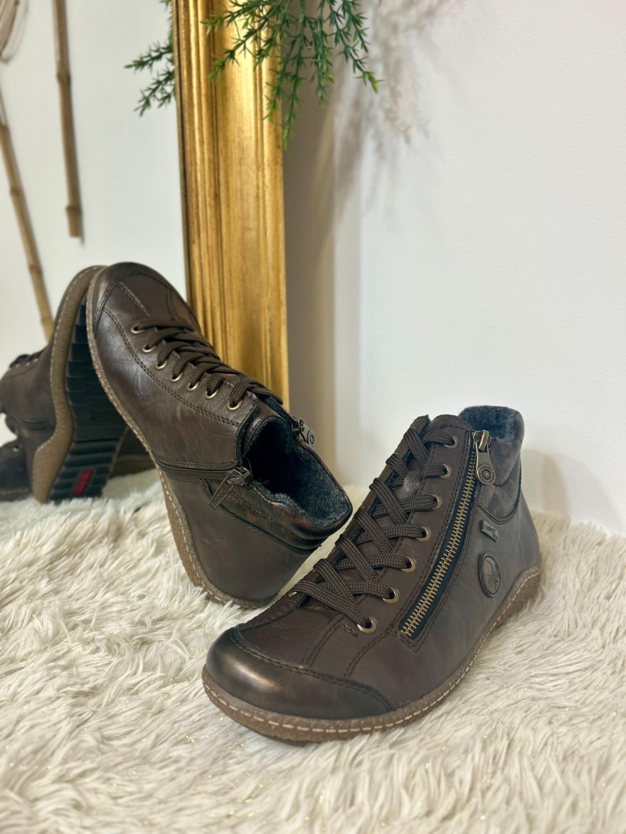 Basket Confort Rieker 52557-25 Marron & Lacets Élastiqués | Marina & Paloma