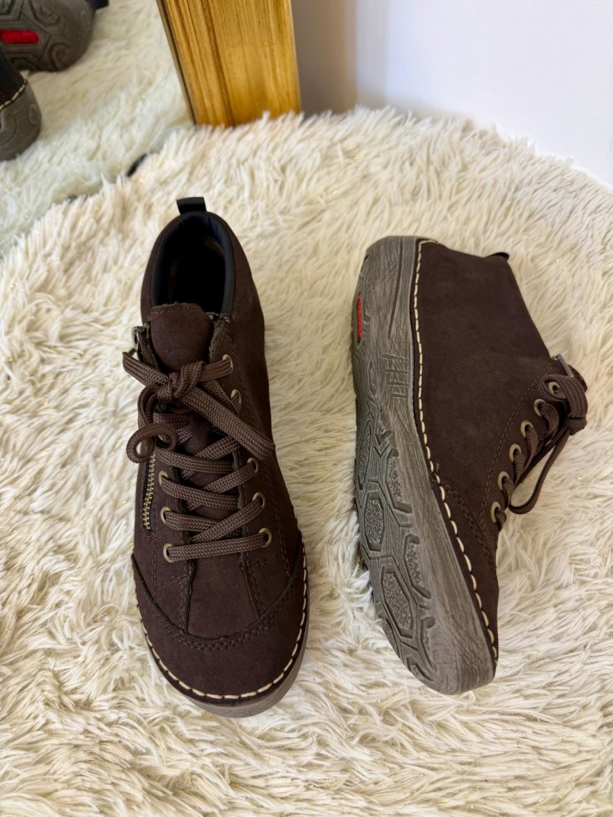 Basket Montante Marron Rieker 52514-26 Effet Nubuck Souple | Marina & Paloma