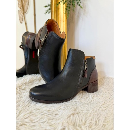 Bottine Pikolinos Malaga W6W-8648 Cuir Noir & Talon Bloc | Marina & Paloma