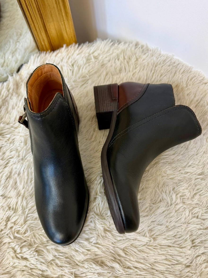 Bottine Pikolinos Malaga W6W-8648 Cuir Noir & Talon Bloc | Marina & Paloma