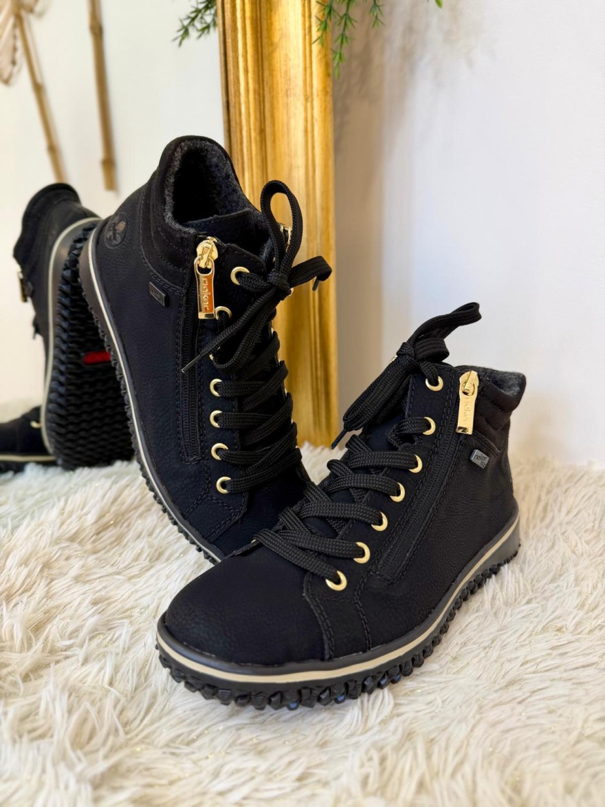 Basket Montante Noire Rieker Z4263-00 RiekerTEX & Chaude | Marina & Paloma