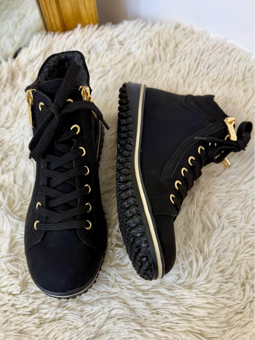 Basket Montante Noire Rieker Z4263-00 RiekerTEX & Chaude | Marina & Paloma