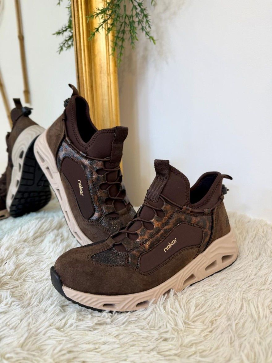 Basket Rieker N5254-25 Marron Bronze & Semelle Compensée | Marina & Paloma
