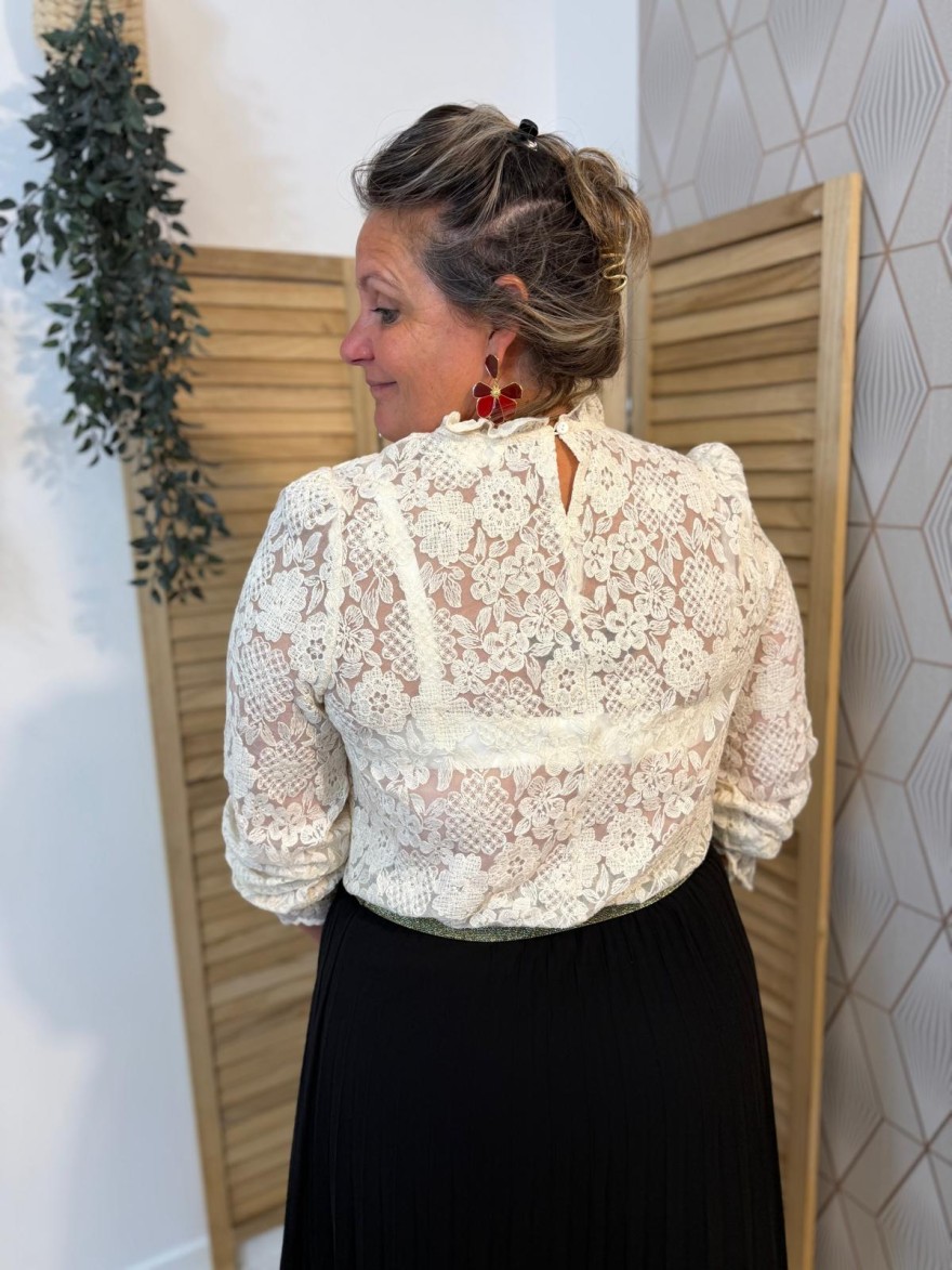 Chemise Dentelle In April 86 Grande Taille Doublée Devant | Marina & Paloma