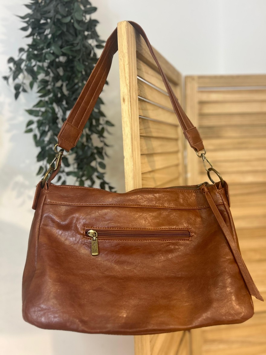 Sac Bandoulière Mandoline Effet Froissé et Patiné Souple | Marina & Paloma