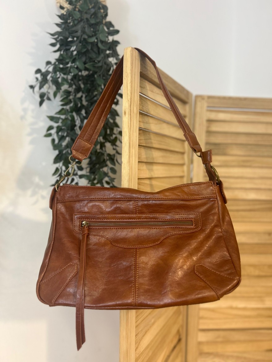 Sac Bandoulière Mandoline Effet Froissé et Patiné Souple | Marina & Paloma