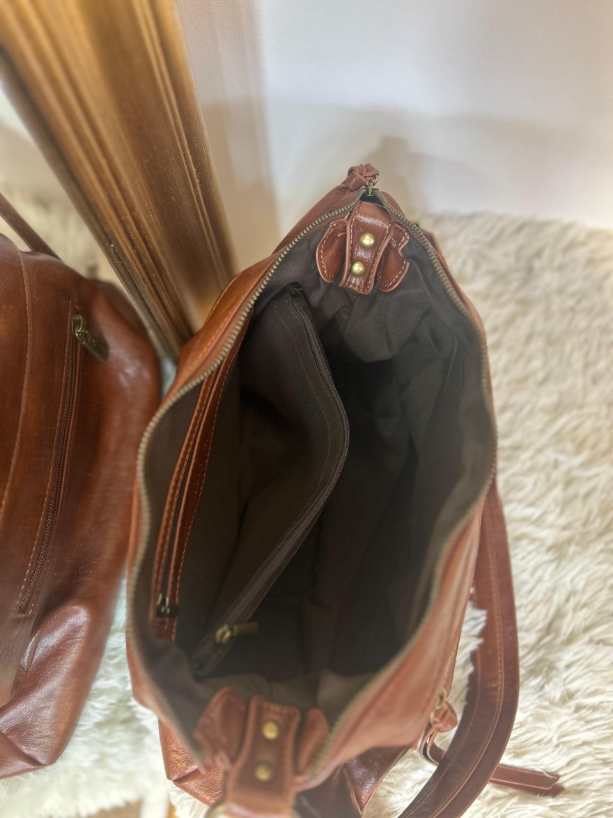 Sac Bandoulière Mandoline Effet Froissé et Patiné Souple | Marina & Paloma