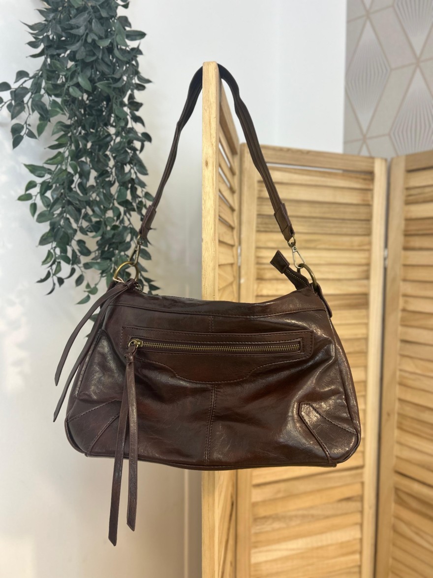 Sac Bandoulière Mandoline Effet Froissé et Patiné Souple | Marina & Paloma