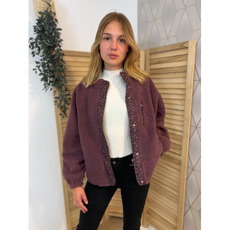 Veste Réversible Season Framboise à Motif Fleuri Femme | Marina & Paloma