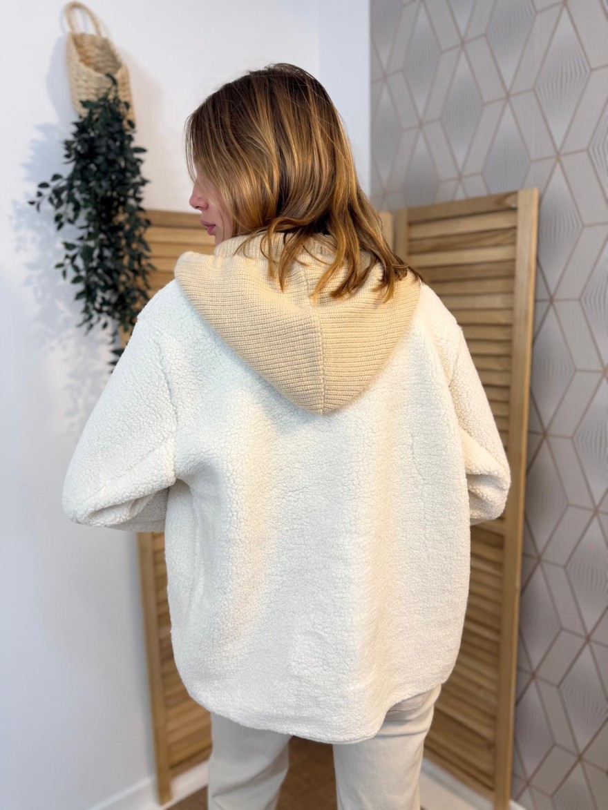 Veste Season Moumoute Beige à Capuche Amovible Femme | Marina & Paloma