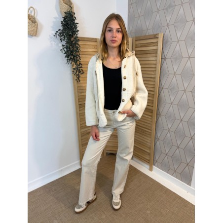 Veste Season Moumoute Beige à Capuche Amovible Femme | Marina & Paloma