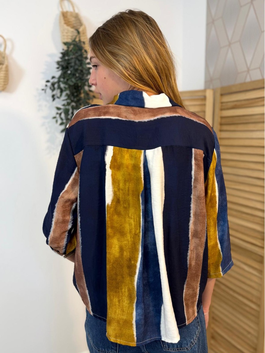 Chemise Fantaisie Colorée Camillia Imprimé Graphique | Marina & Paloma