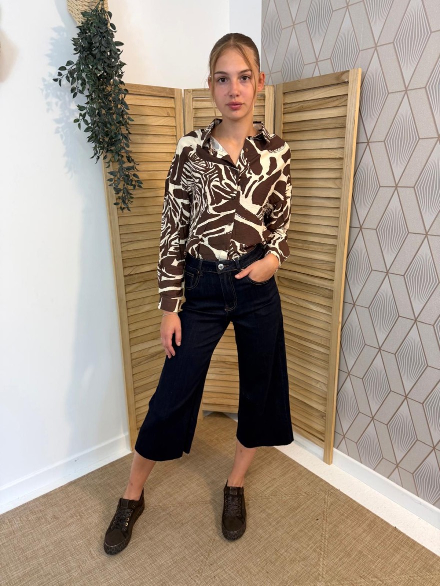 Jupe Culotte VS Miss Jean 7/8 Coupe Large Taille Haute | Marina & Paloma