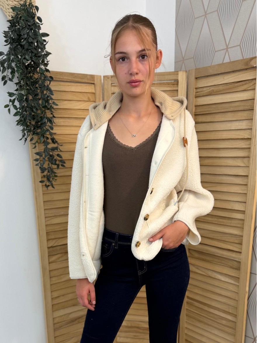 Veste Season Moumoute Beige à Capuche Amovible Femme | Marina & Paloma
