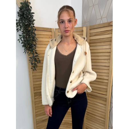 Veste Season Moumoute Beige à Capuche Amovible Femme | Marina & Paloma