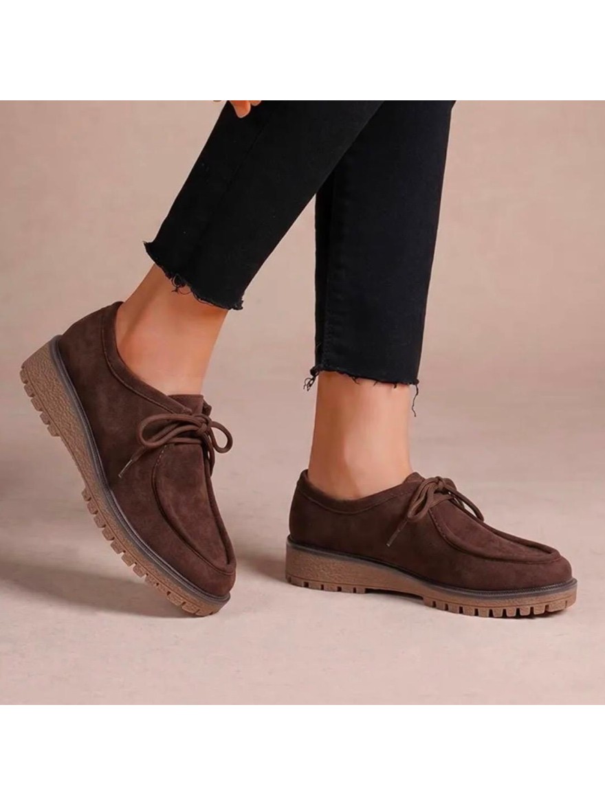 Derby Chocolat Effet Paraboot H26 – Semelle Épaisse Crantée | Marina & Paloma