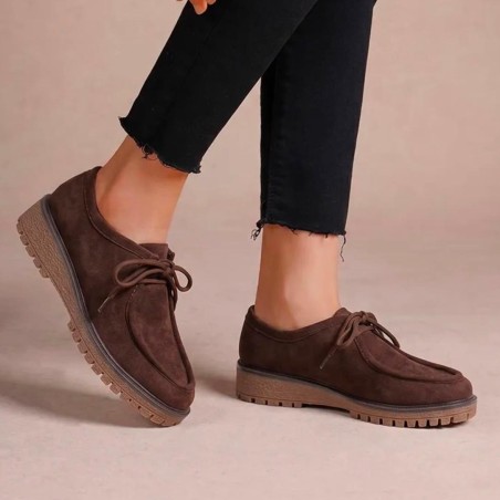 Derby Chocolat Effet Paraboot H26 – Semelle Épaisse Crantée | Marina & Paloma