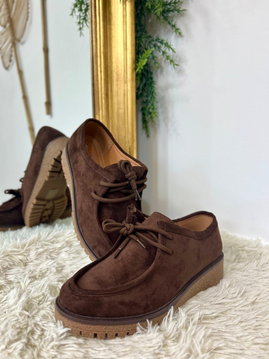 Derby Chocolat Effet Paraboot H26 – Semelle Épaisse Crantée | Marina & Paloma