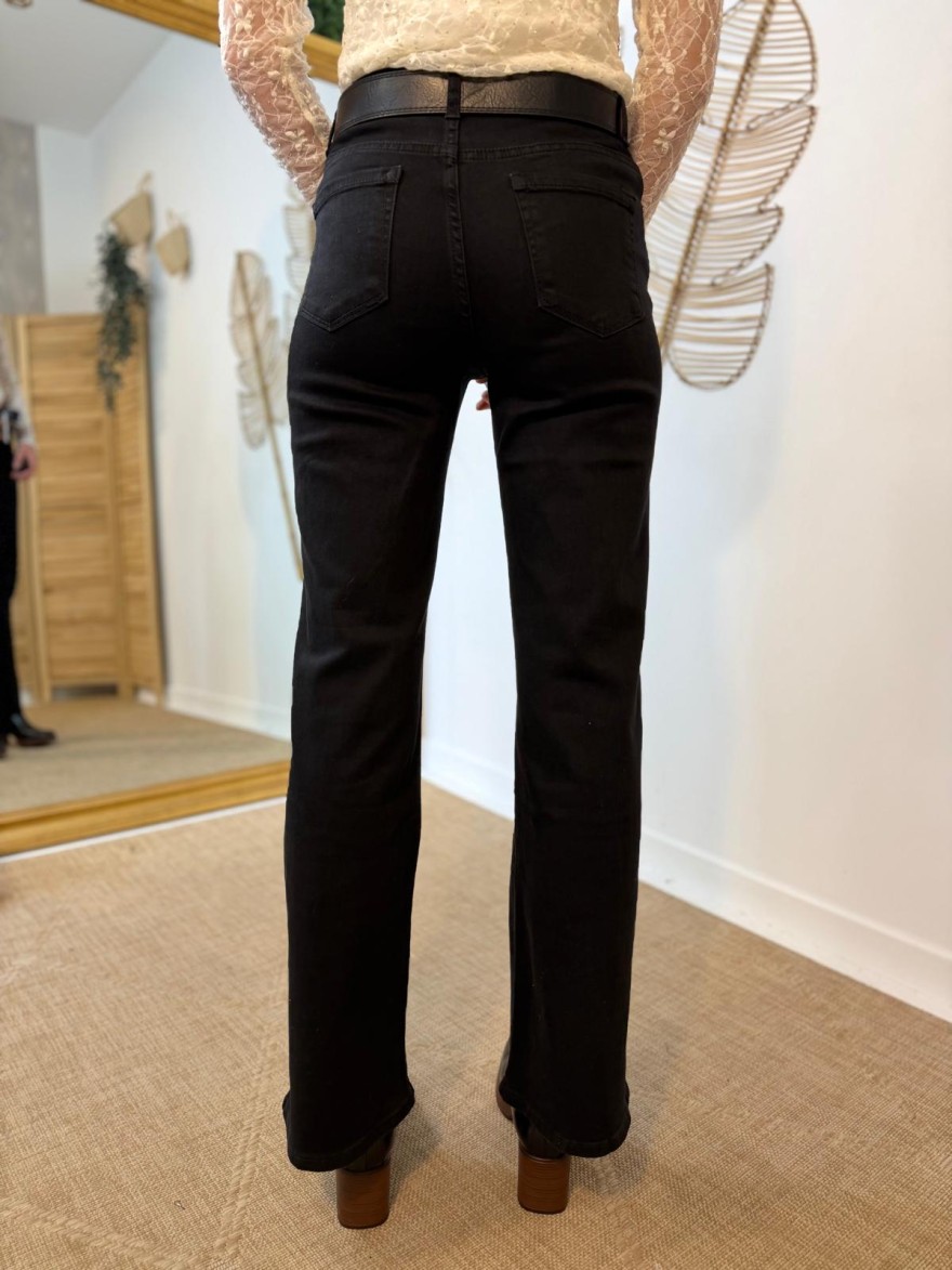 Jean Noir Flare Taille Haute Confortable Nina Carter | Marina & Paloma