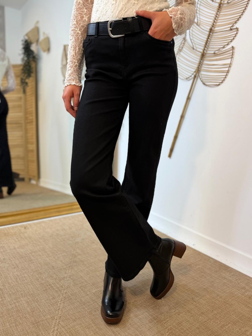 Jean Noir Flare Taille Haute Confortable Nina Carter | Marina & Paloma