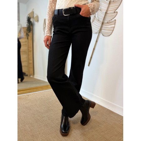 Jean Noir Flare Taille Haute Confortable Nina Carter | Marina & Paloma