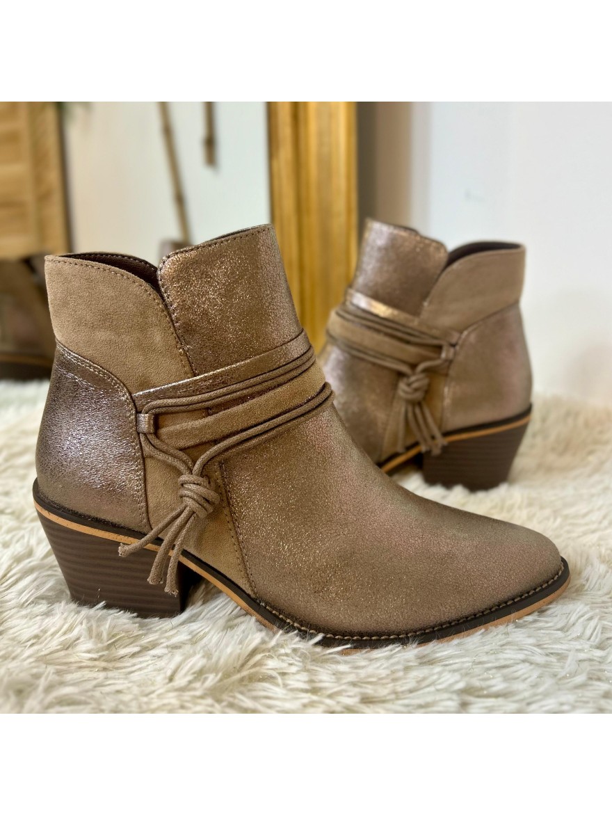 Bottine Brillante Effet Tiag Lady Glory – Talon 6,5 cm | Marina & Paloma