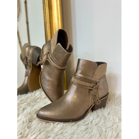 Bottine Brillante Effet Tiag Lady Glory – Talon 6,5 cm | Marina & Paloma