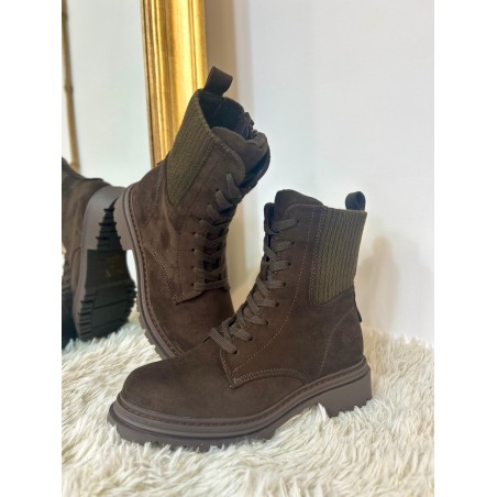 Bottine RP6590 Effet Velours Chocolat – Talon 4,5 cm | Marina & Paloma
