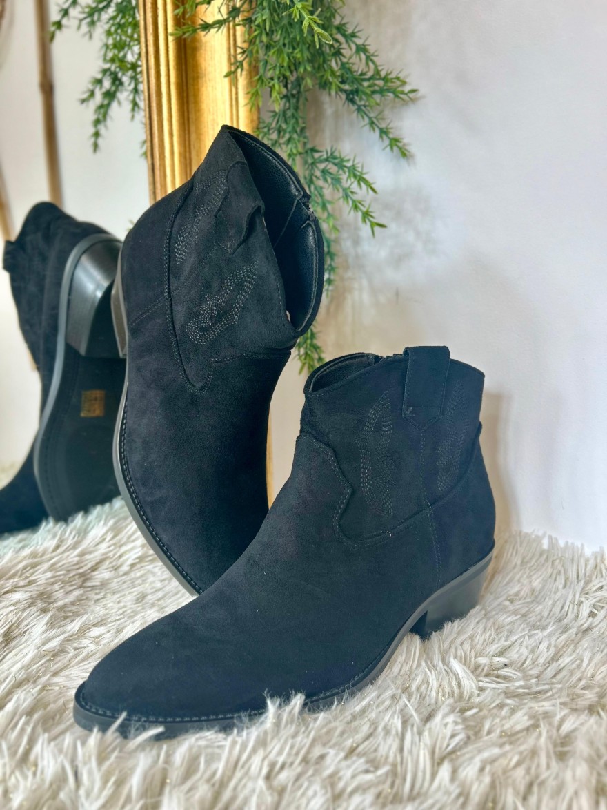 Bottine Tige Courte Tiag Noire Findlay Y2527 – Talon 5 cm | Marina & Paloma