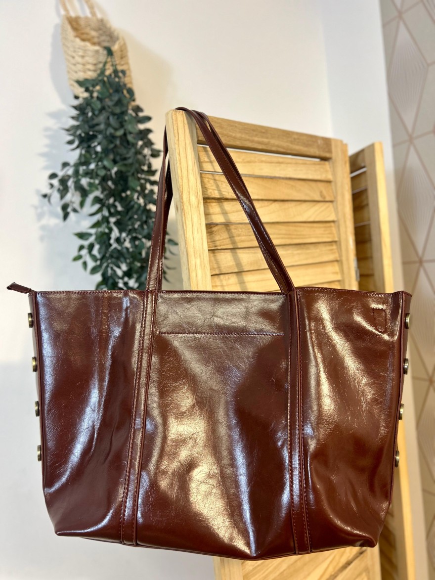 Sac Porté Épaule en Vinyle Format A4 avec Bandoulière | Marina & Paloma