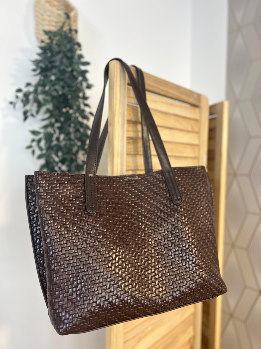 Sac Porté Épaule Tressé Format Moyen – Multi-porté Chic | Marina & Paloma