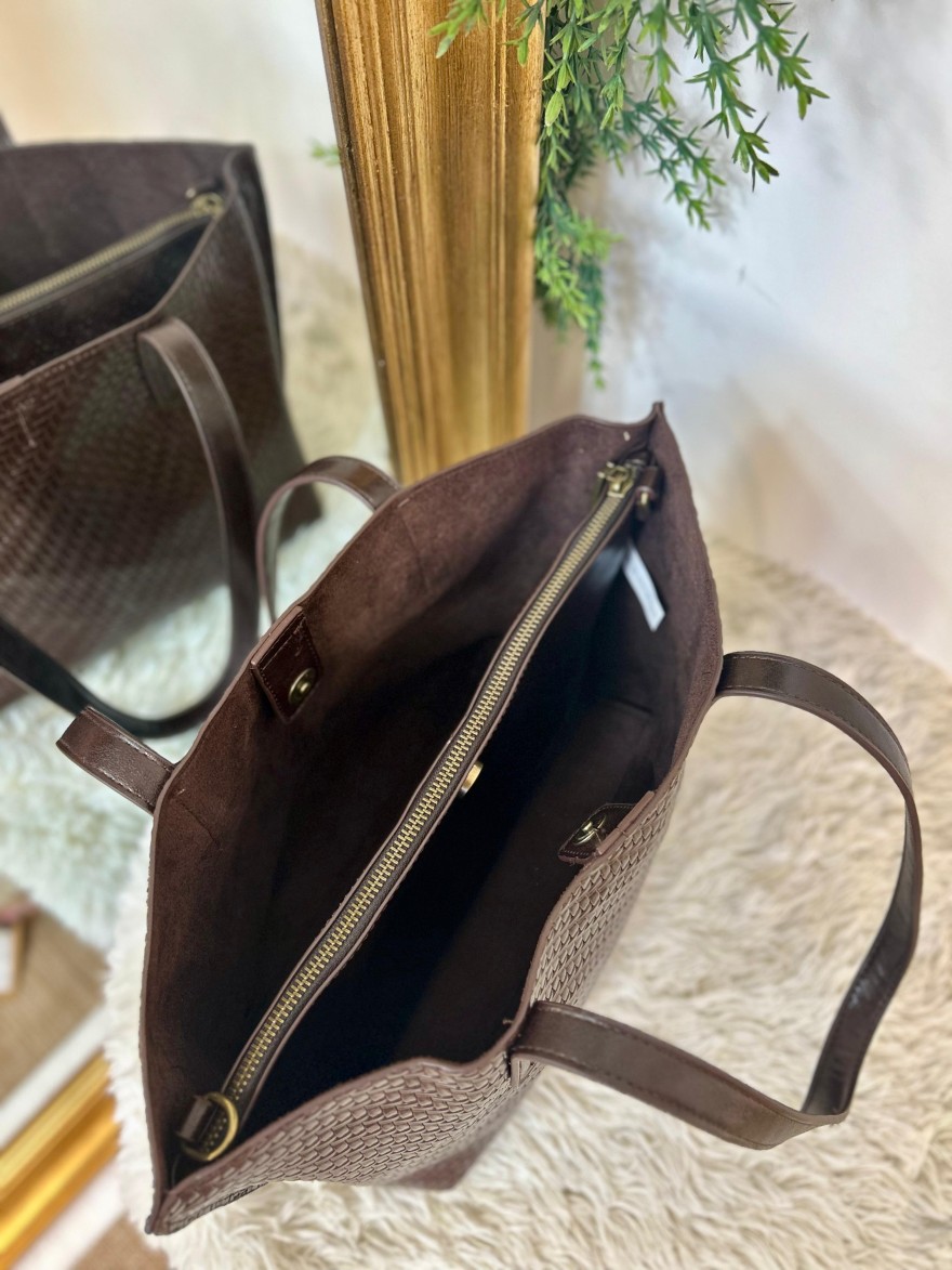 Sac Porté Épaule Tressé Format Moyen – Multi-porté Chic | Marina & Paloma