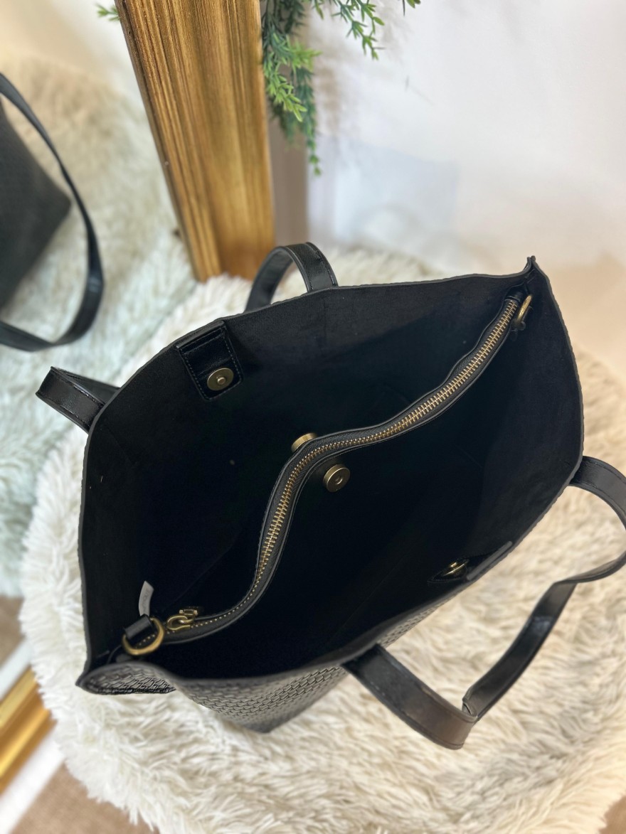 Sac Porté Épaule Tressé Format Moyen – Multi-porté Chic | Marina & Paloma