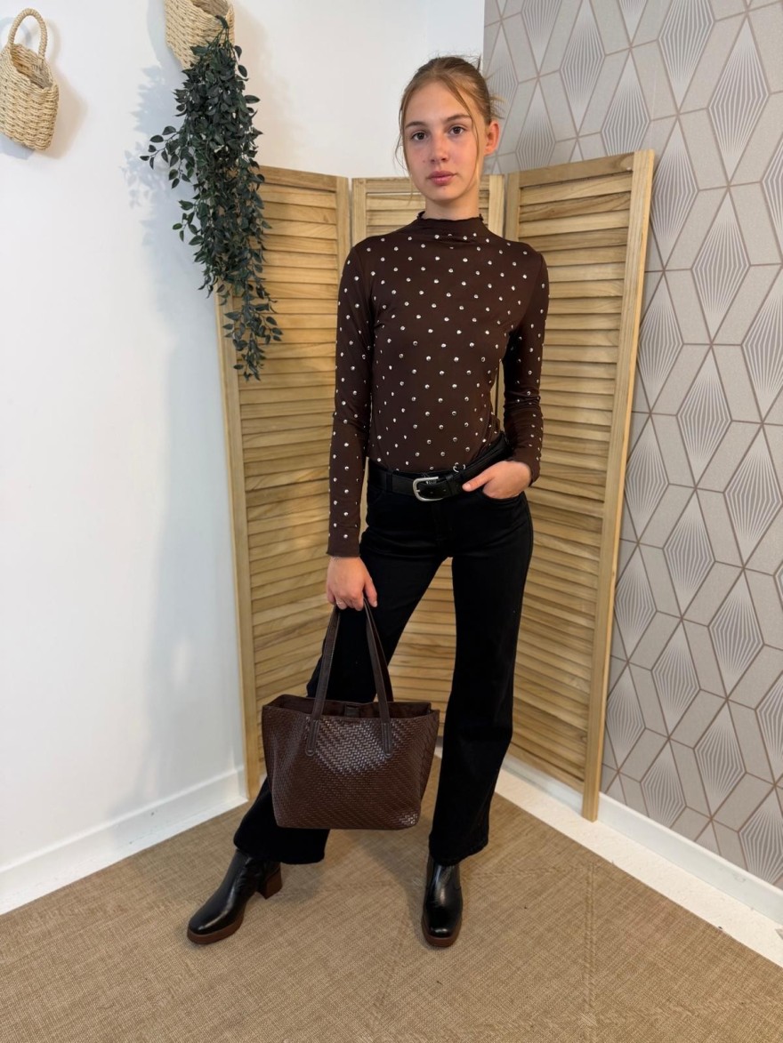 Sac Porté Épaule Tressé Format Moyen – Multi-porté Chic | Marina & Paloma