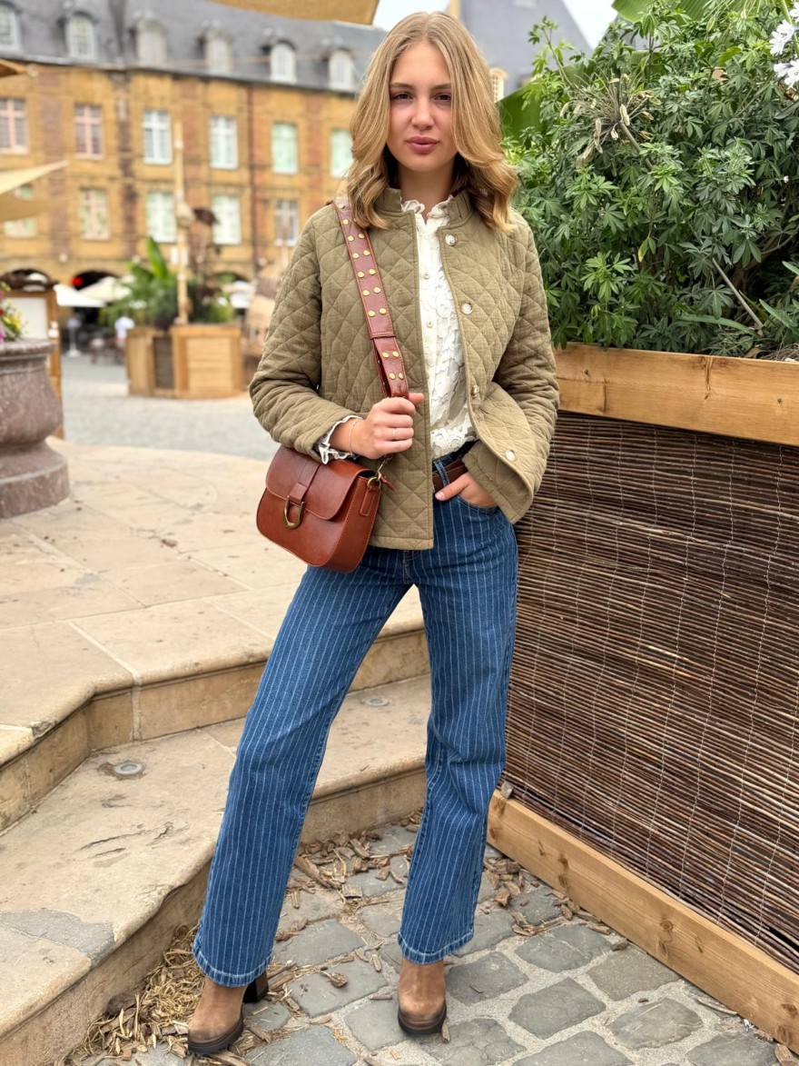 Sac avec Bandoulière Cloutée Effet Patiné Femme | Marina & Paloma