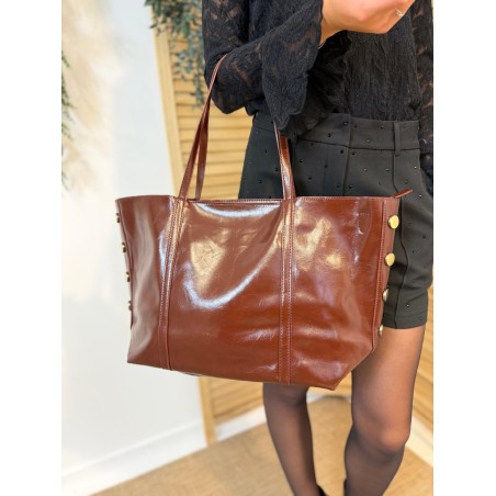 Sac Porté Épaule en Vinyle Format A4 avec Bandoulière | Marina & Paloma