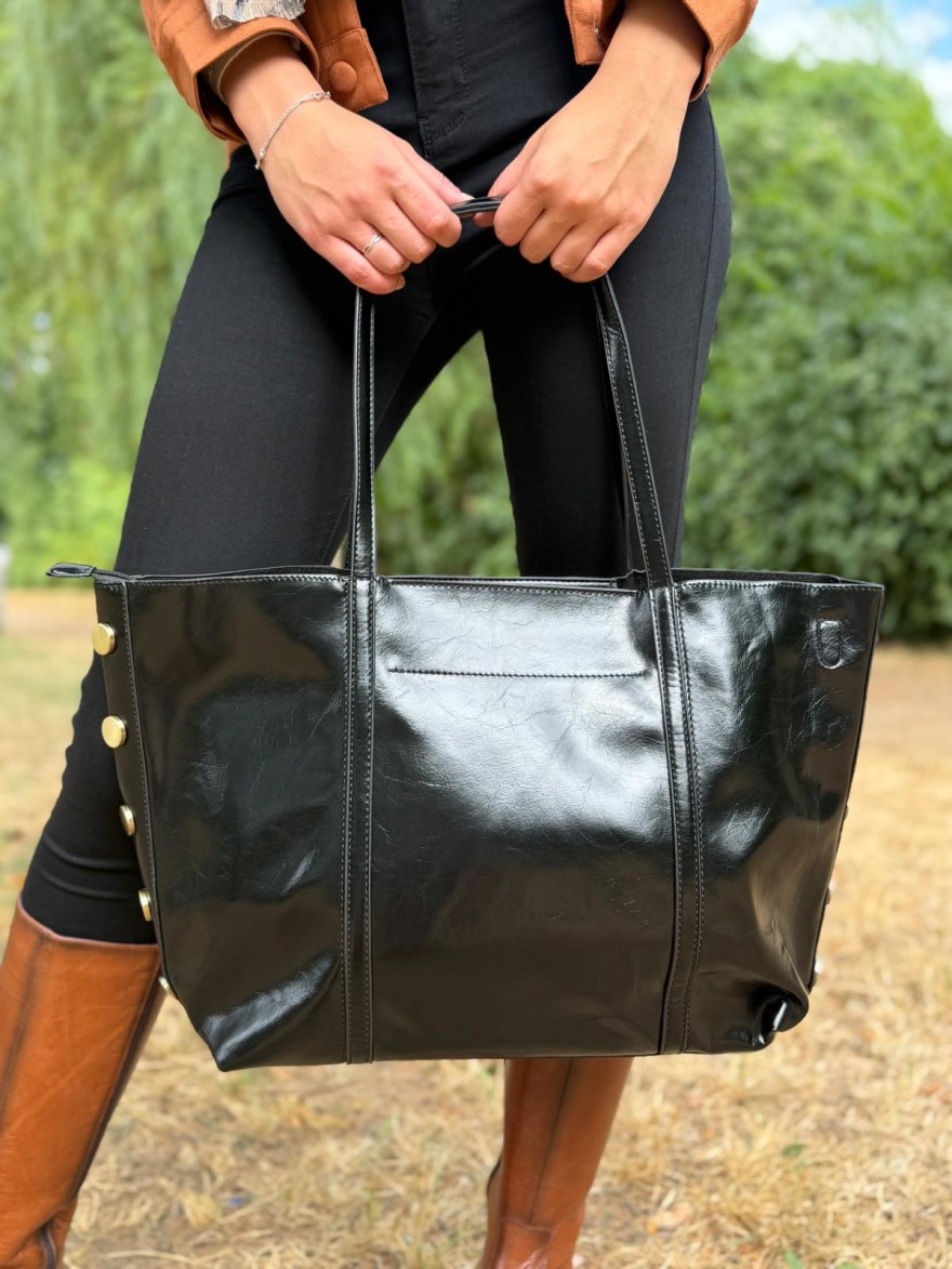 Sac Porté Épaule en Vinyle Format A4 avec Bandoulière | Marina & Paloma